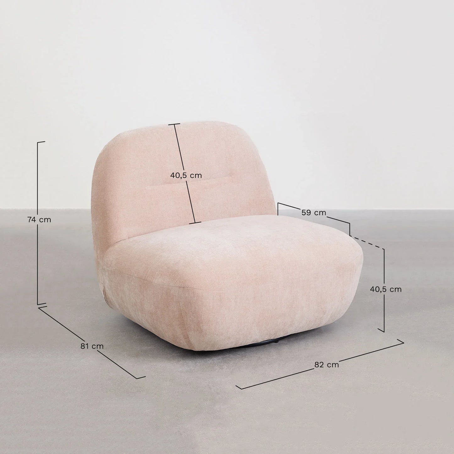 Maya Drehfauteuil (Beige-Crème)